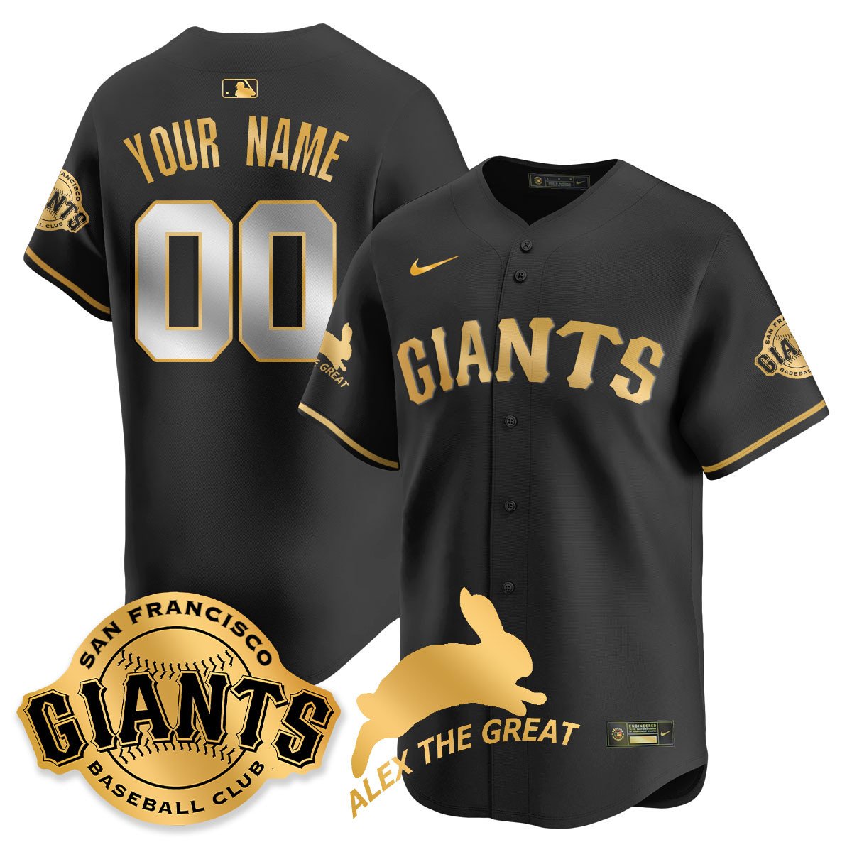 Men's San Francisco Giants "Alex the Great" Rabbit Memories 2025 Jersey - All Stitched