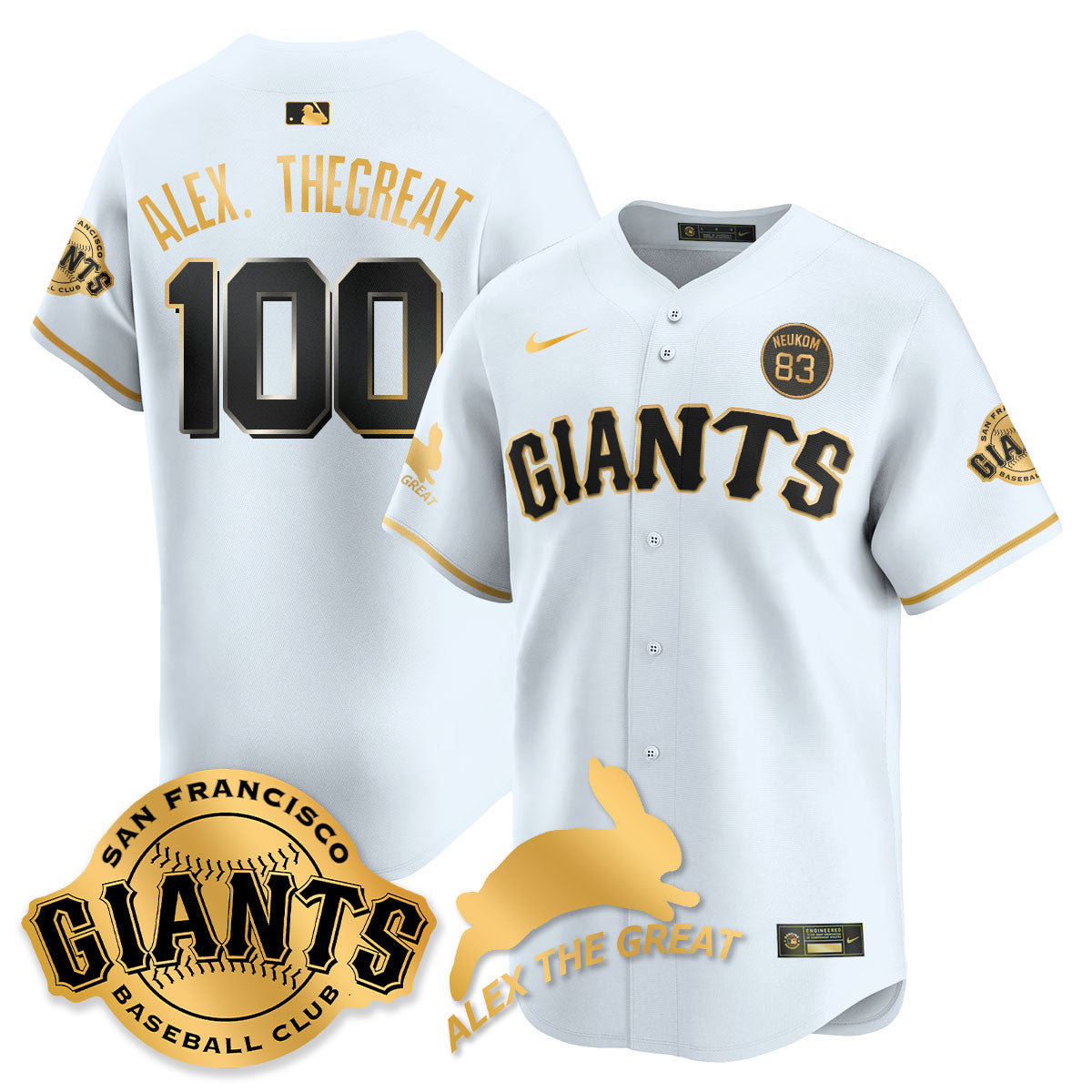 San Francisco Giants "Alex the Great" Rabbit Memories 2025 Jersey - All Stitched