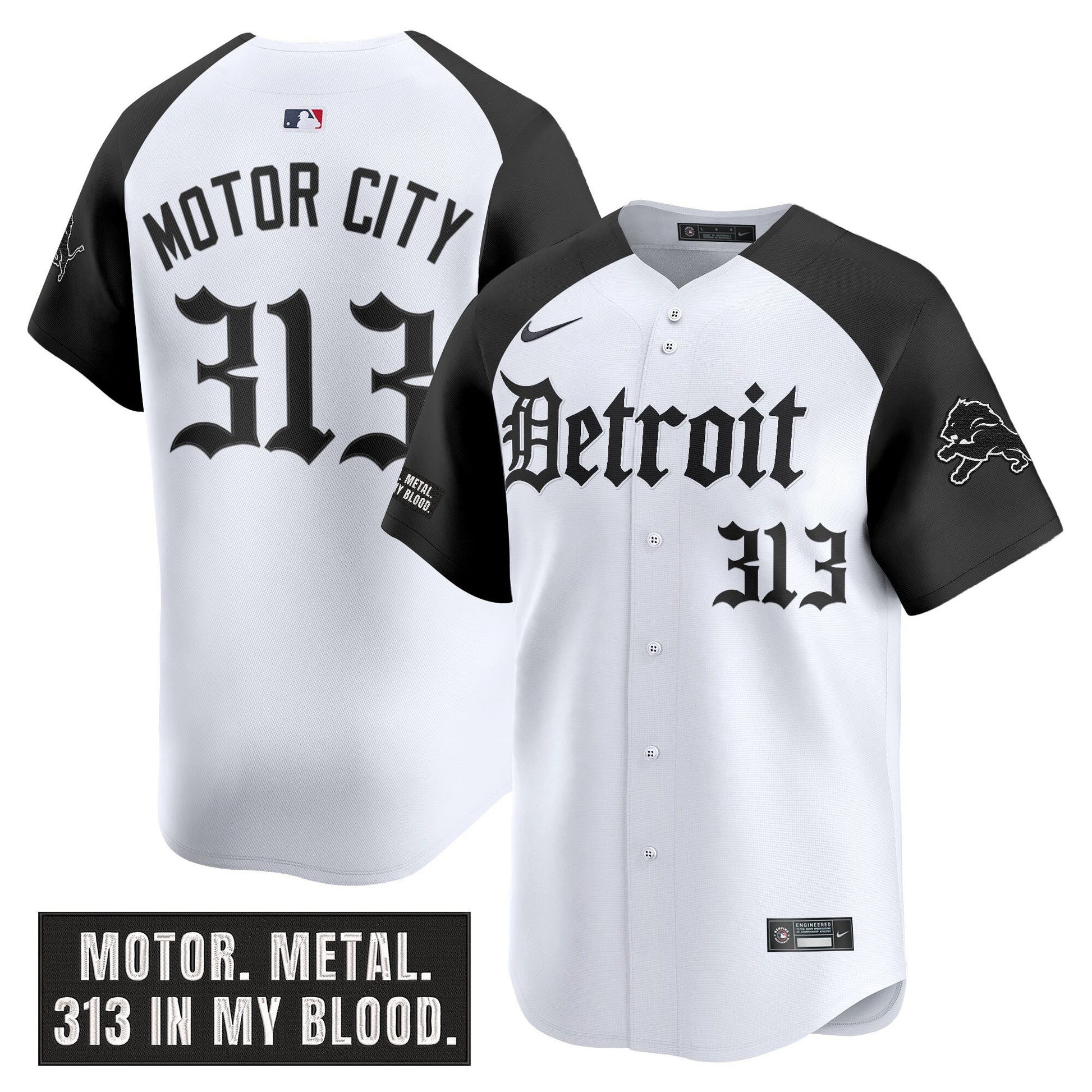 Men's Detroit Lions 'Motor Gothic Edition' Vapor Premier Limited Jersey - All Stitched