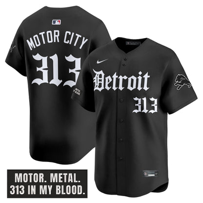 Men's Detroit Lions 'Motor Gothic Edition' Vapor Premier Limited Jersey - All Stitched