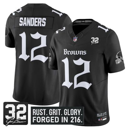 Men's Cleveland Browns 'Gothic Dawg Shadows Drop' Vapor Limited Jersey - All Stitched