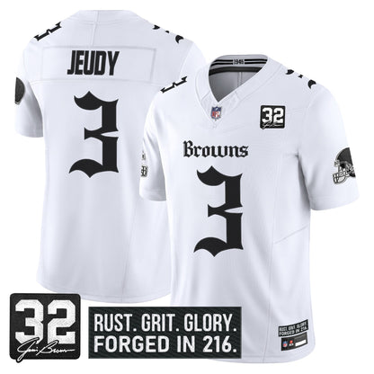Men's Cleveland Browns 'Gothic Dawg Shadows Drop' Vapor Limited Jersey - All Stitched