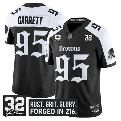 Men's Cleveland Browns 'Gothic Dawg Shadows Drop' Vapor Limited Jersey - All Stitched