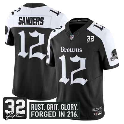 Men's Cleveland Browns 'Gothic Dawg Shadows Drop' Vapor Limited Jersey - All Stitched