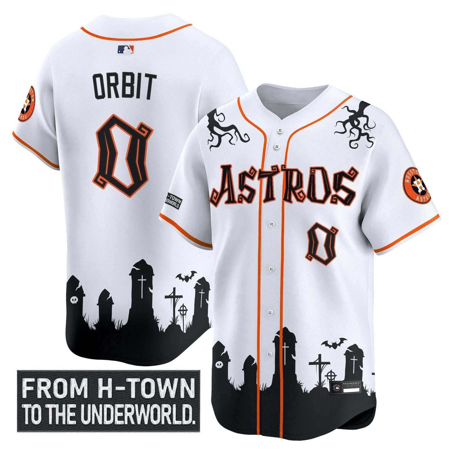 Men's Houston Astros 'Halloween Shadows Edition' Vapor Premier Limited Jersey - Stitched