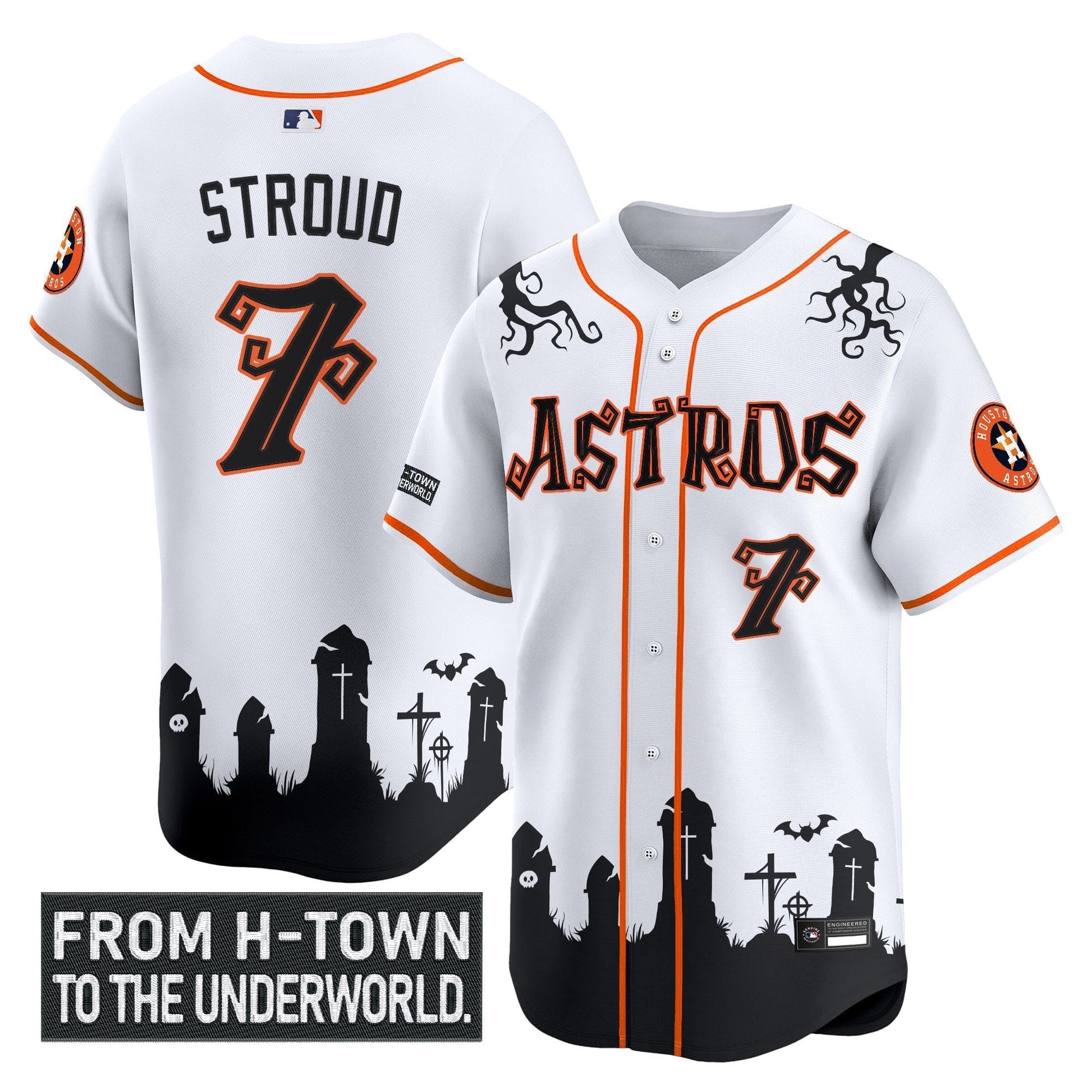 Men's Houston Astros 'Halloween Shadows Edition' Vapor Premier Limited Jersey - Stitched