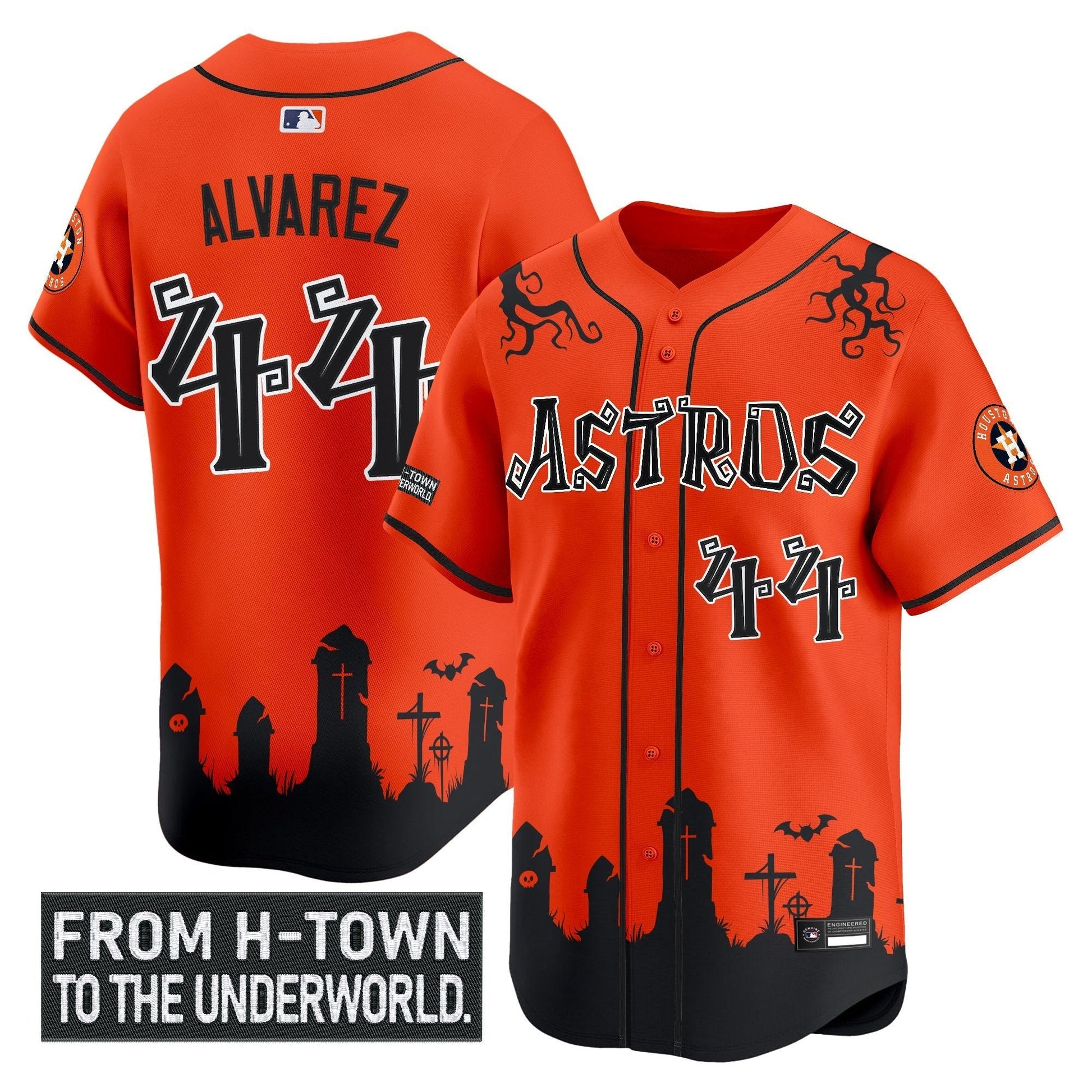 Men's Houston Astros 'Halloween Shadows Edition' Vapor Premier Limited Jersey - Stitched