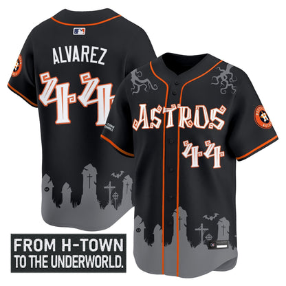 Men's Houston Astros 'Halloween Shadows Edition' Vapor Premier Limited Jersey - Stitched