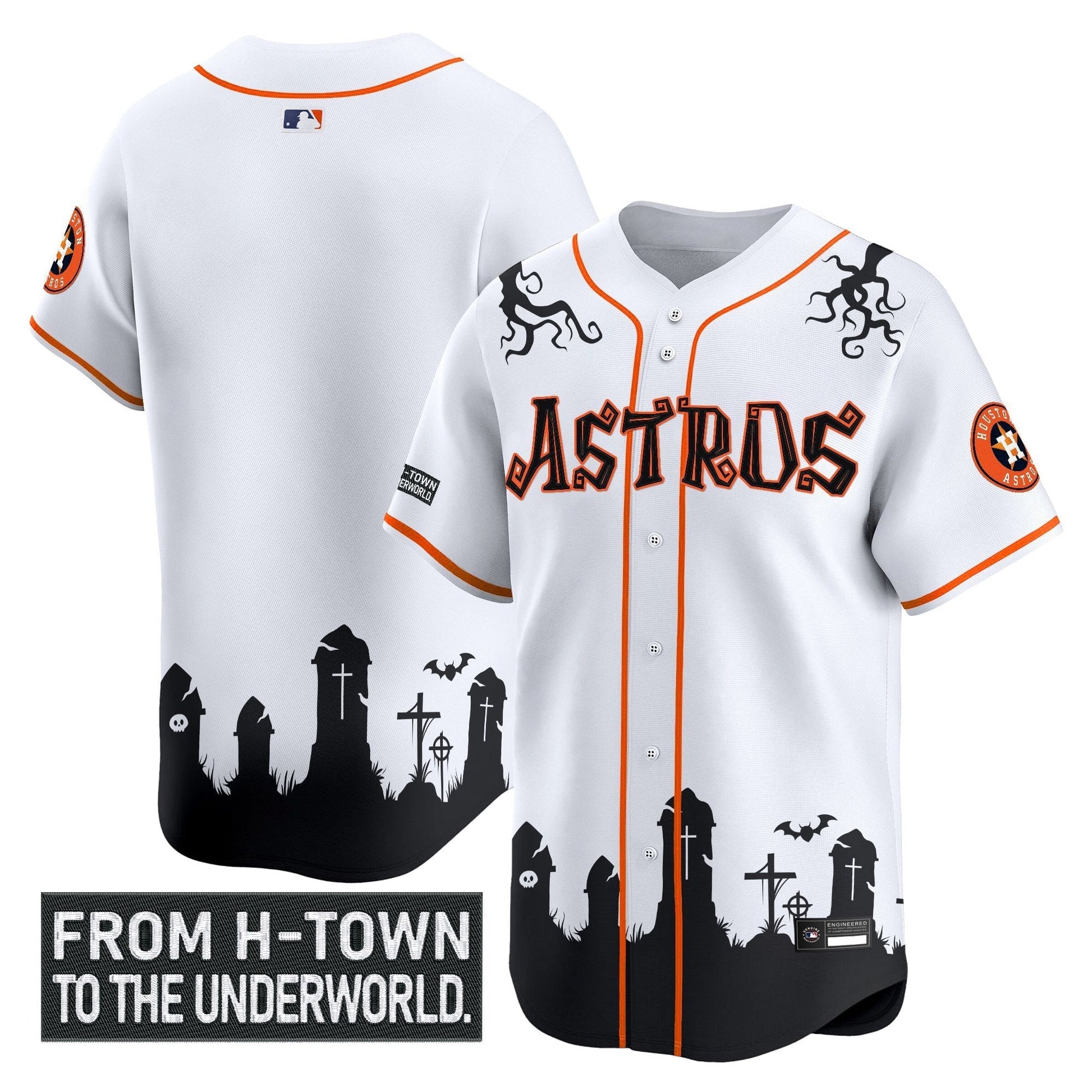 Men's Houston Astros 'Halloween Shadows Edition' Vapor Premier Limited Jersey - Stitched
