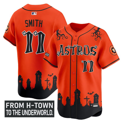 Men's Houston Astros 'Halloween Shadows Edition' Vapor Premier Limited Jersey - Stitched