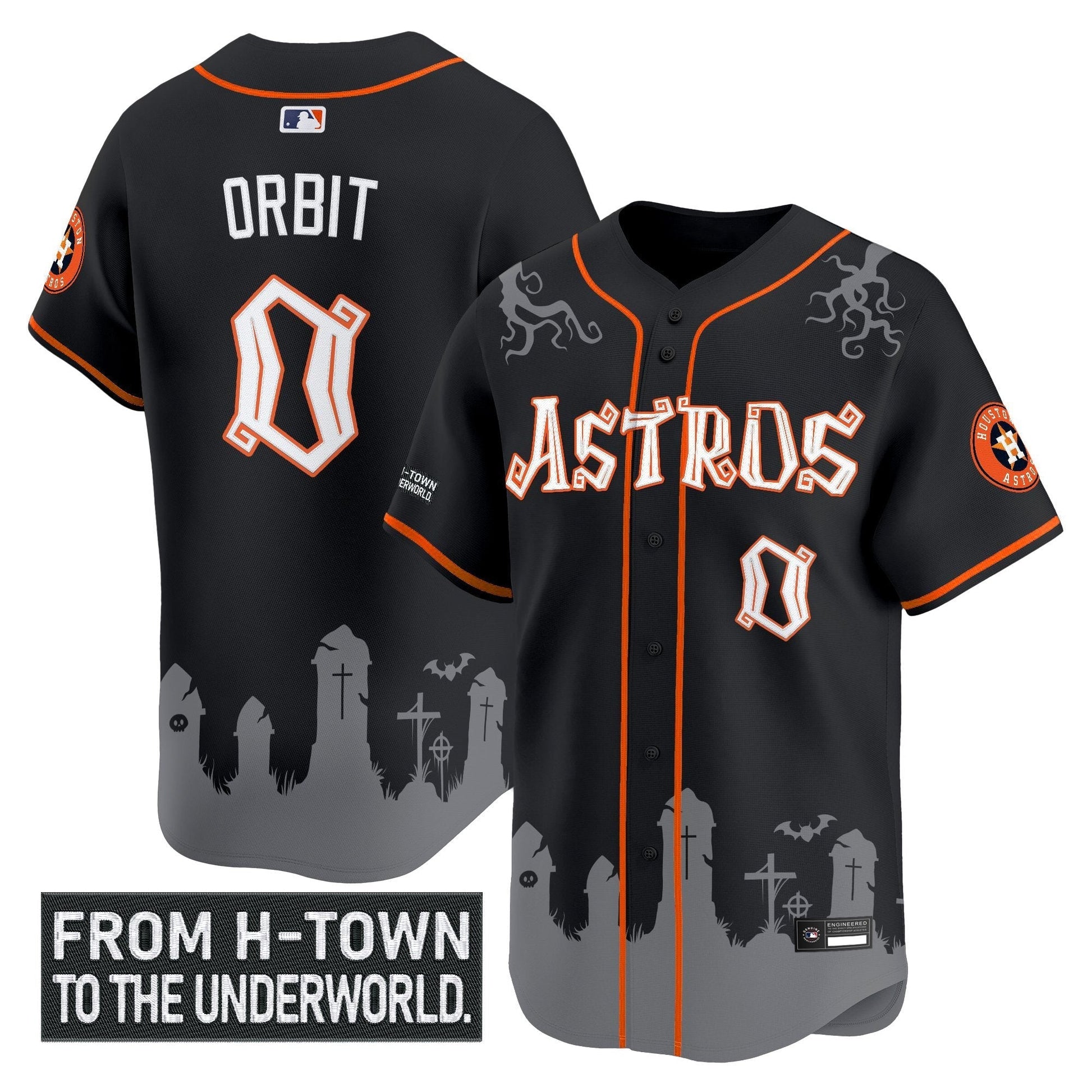 Men's Houston Astros 'Halloween Shadows Edition' Vapor Premier Limited Jersey - Stitched