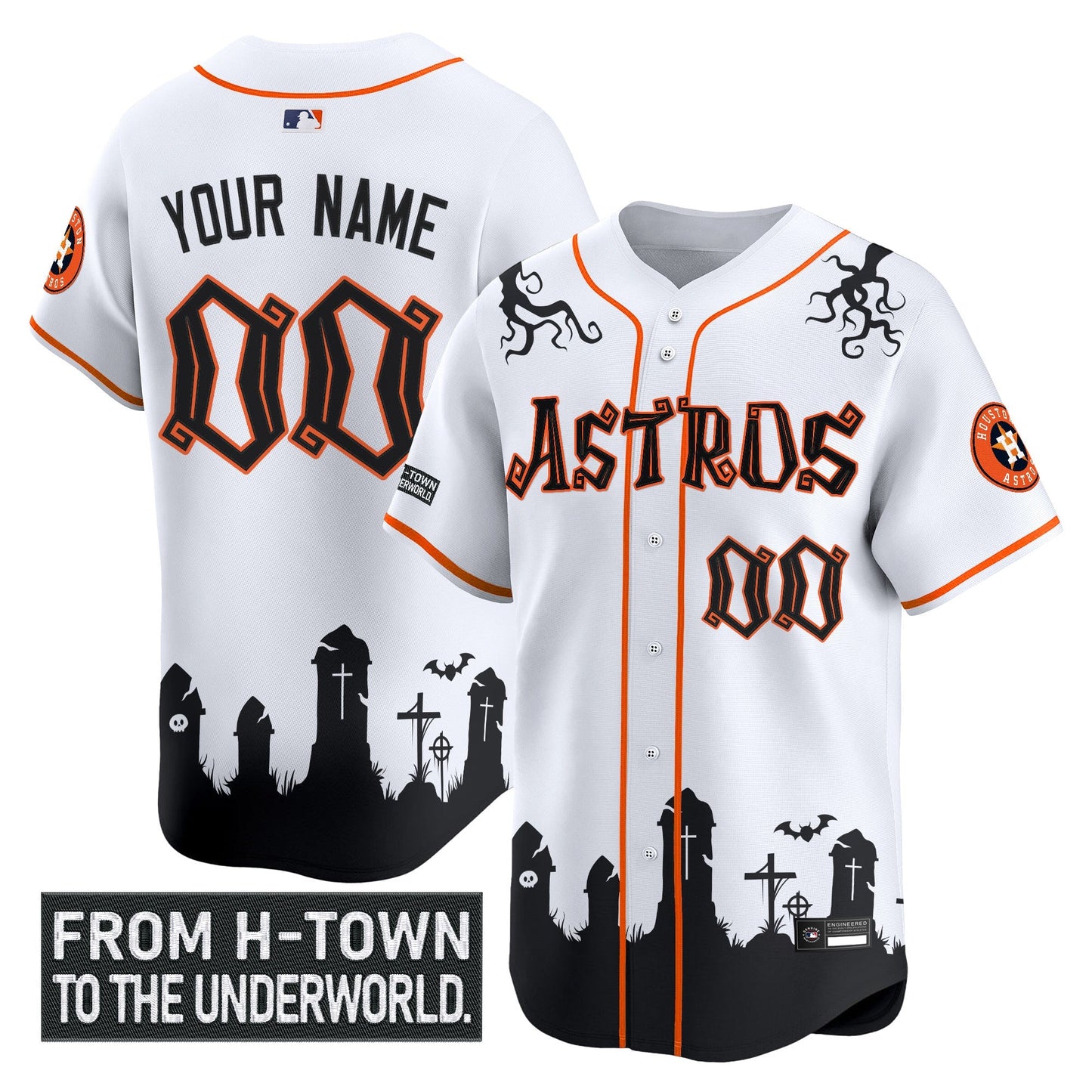 Houston Astros 'Halloween Shadows Edition' Vapor Premier Limited Custom Jersey - Stitched