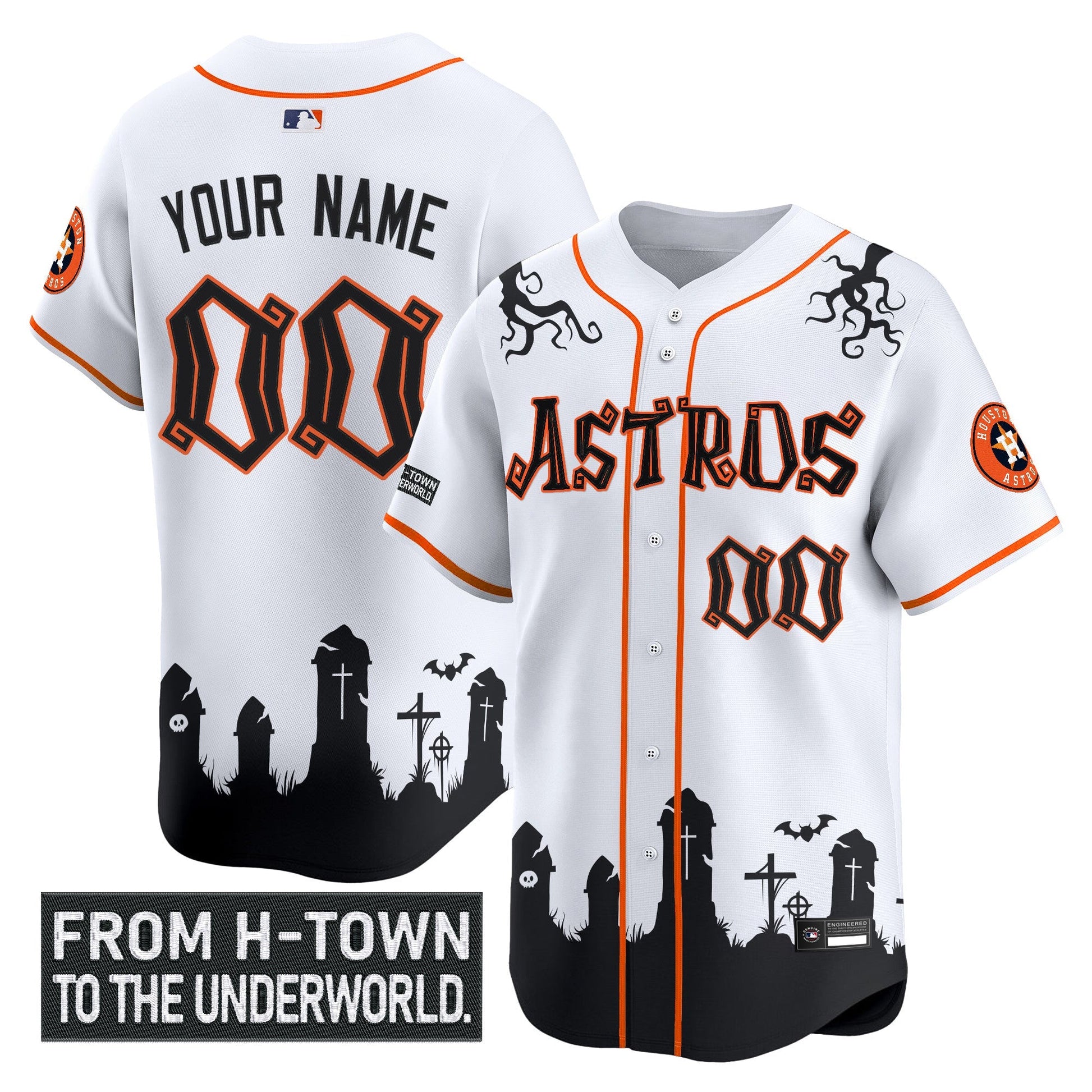 Houston Astros 'Halloween Shadows Edition' Vapor Premier Limited Custom Jersey - Stitched