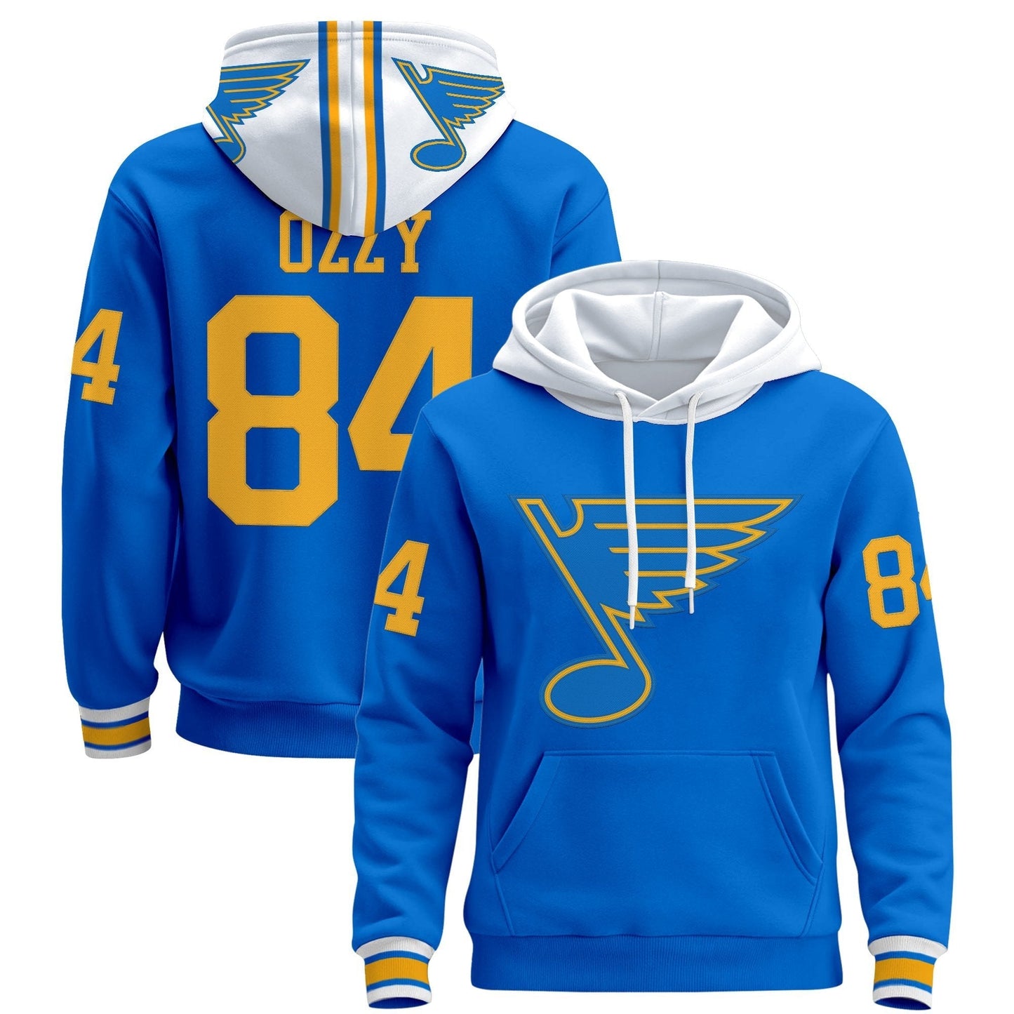 Men's St. Louis Blues 2025/26 Premium Pullover Hoodie - All Stitched