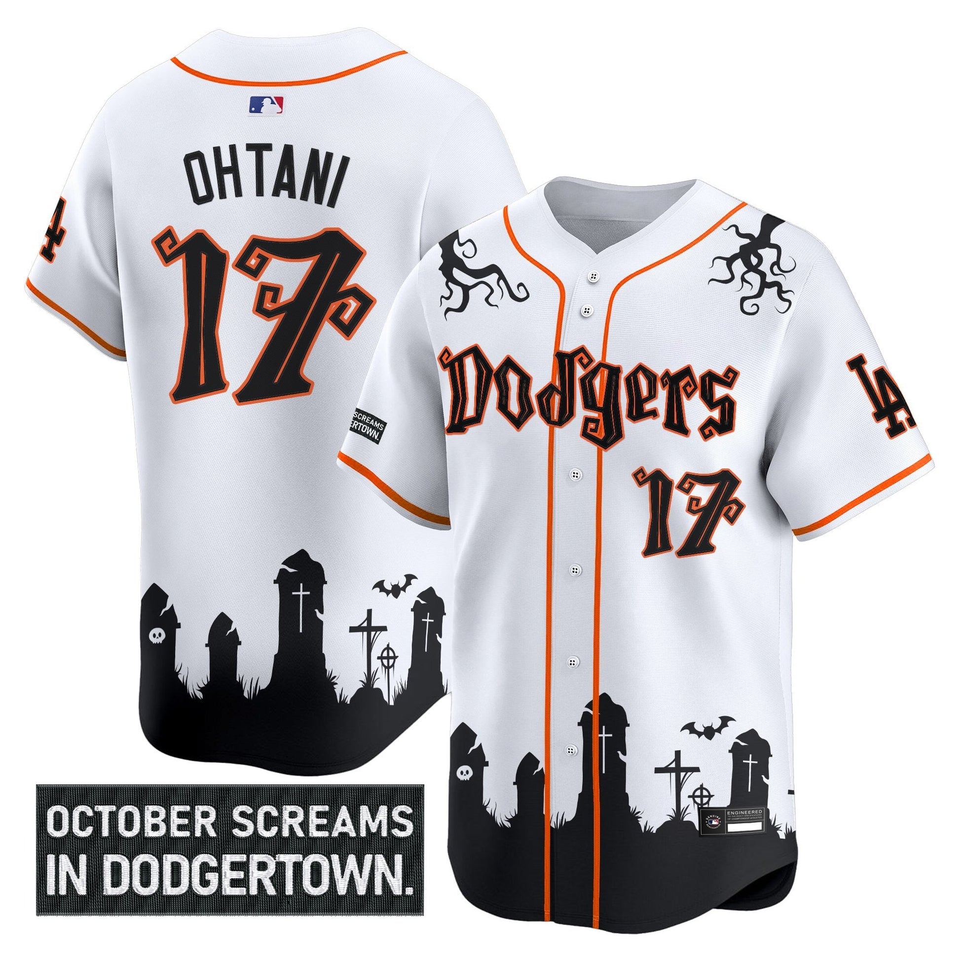 Men's Los Angeles Dodgers 'Halloween Edition' Premier Limited Jersey - Stitched