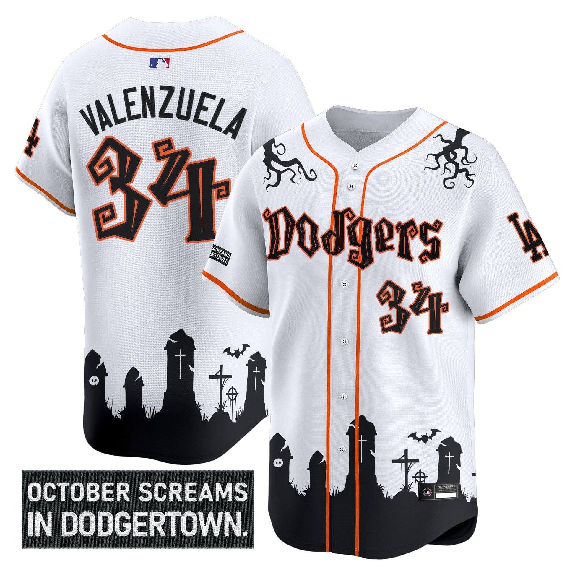 Men's Los Angeles Dodgers 'Halloween Edition' Premier Limited Jersey - Stitched