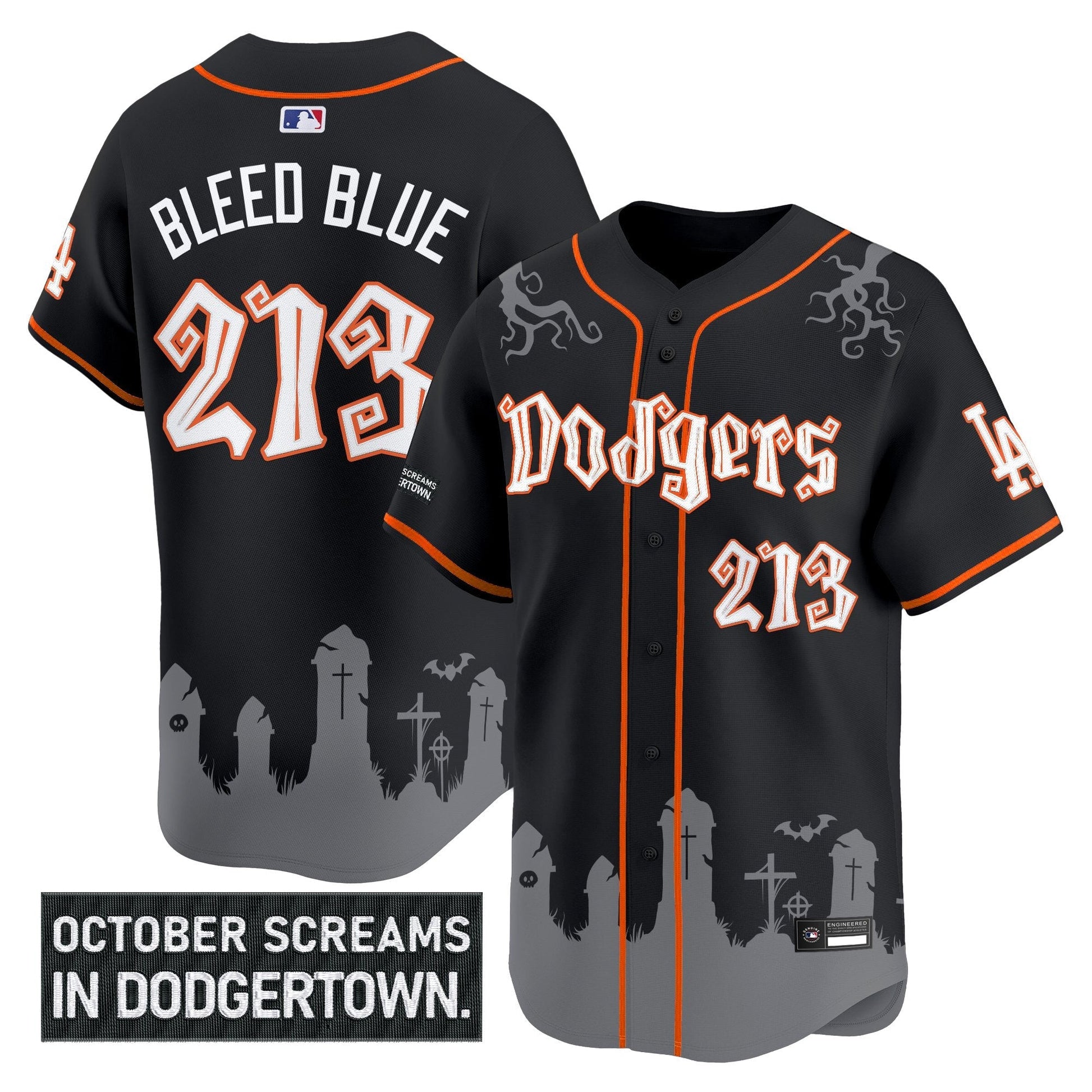 Men's Los Angeles Dodgers 'Halloween Edition' Premier Limited Jersey - Stitched