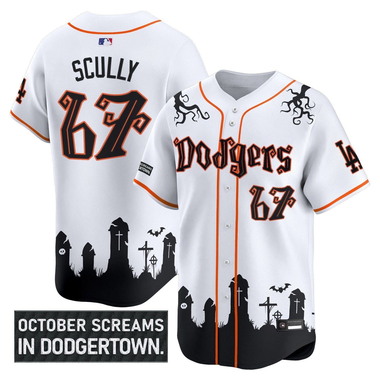 Men's Los Angeles Dodgers 'Halloween Edition' Premier Limited Jersey - Stitched