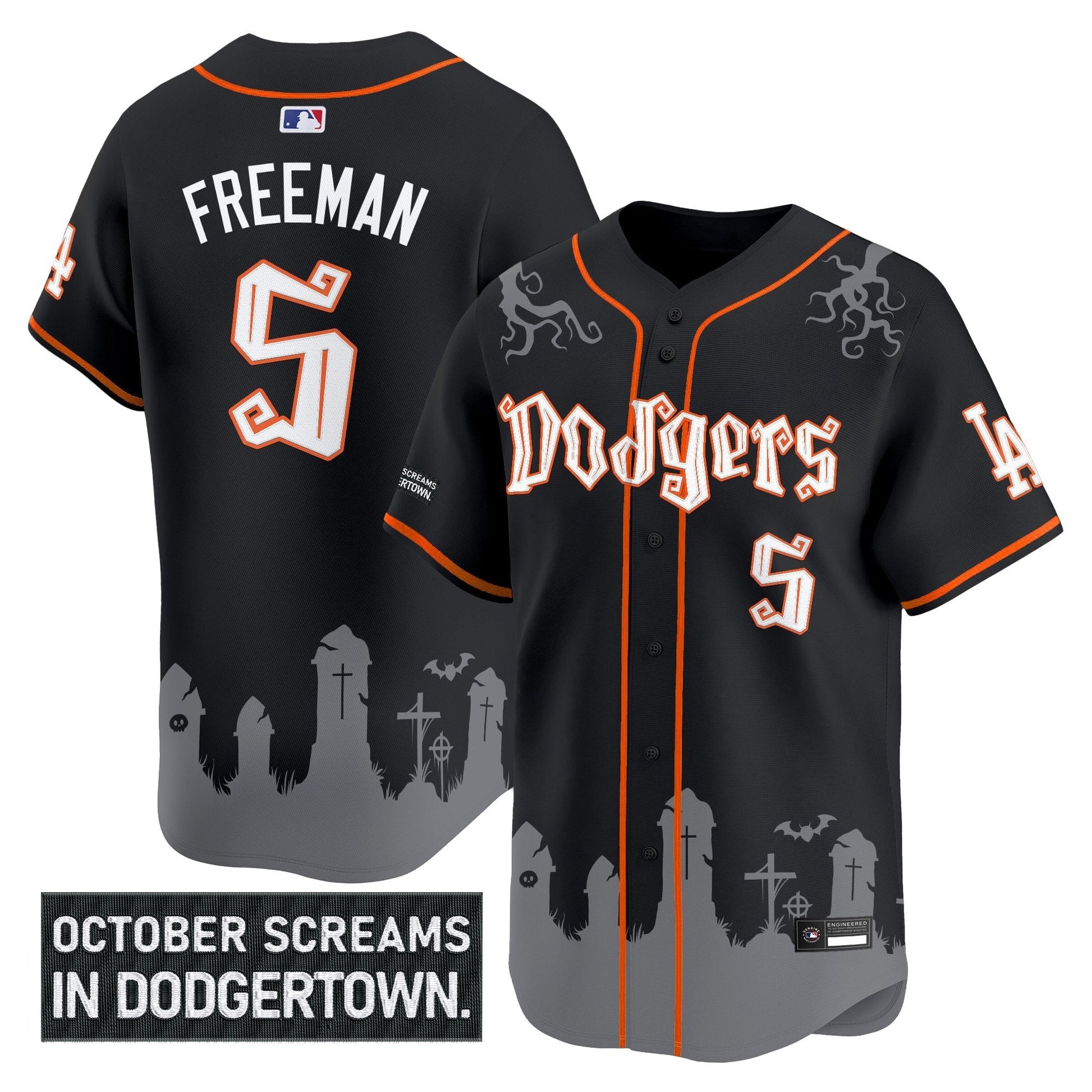 Men's Los Angeles Dodgers 'Halloween Edition' Premier Limited Jersey - Stitched