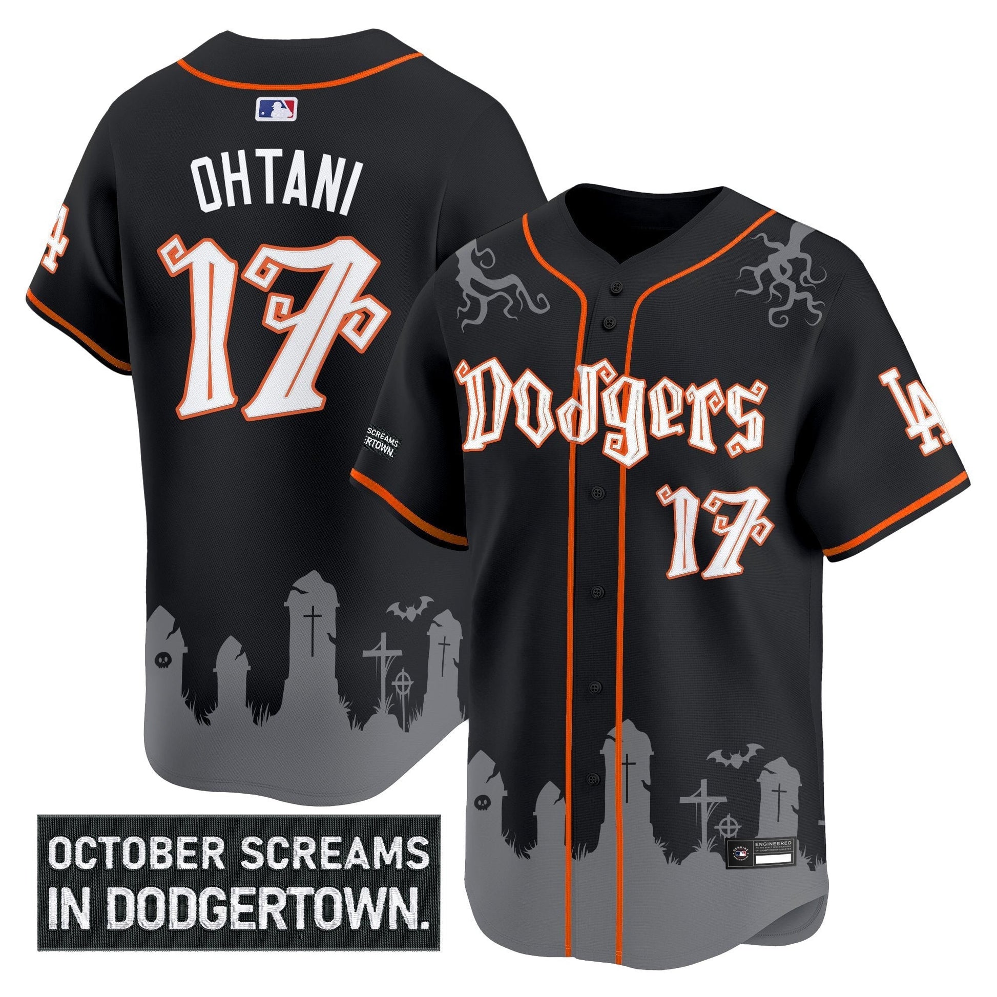 Men's Los Angeles Dodgers 'Halloween Edition' Premier Limited Jersey - Stitched