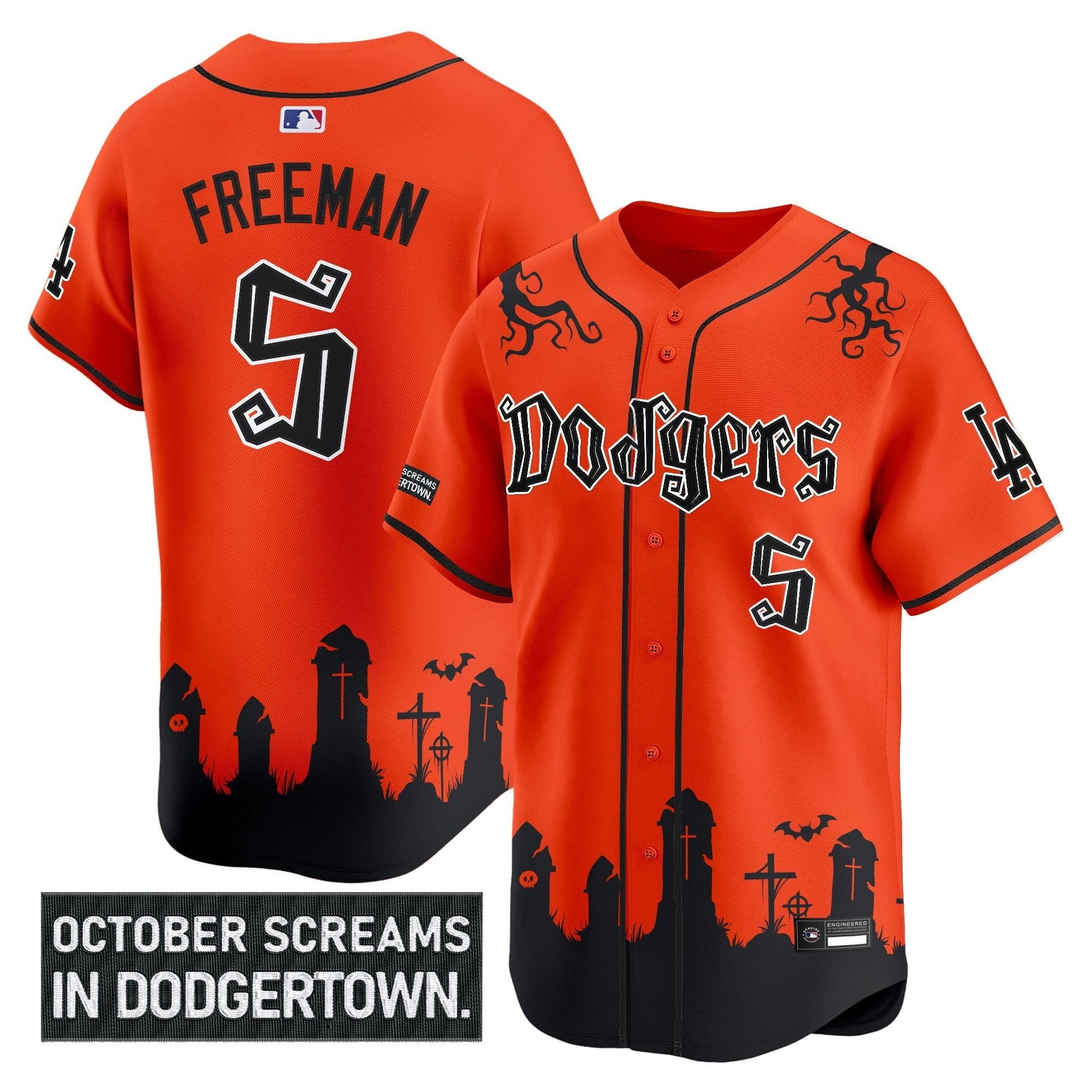 Men's Los Angeles Dodgers 'Halloween Edition' Premier Limited Jersey - Stitched
