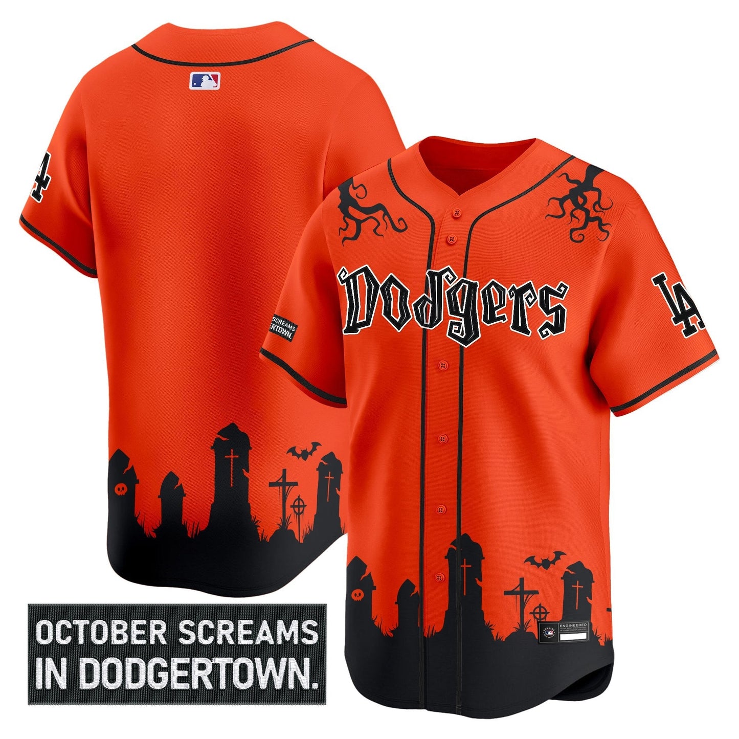 Men's Los Angeles Dodgers 'Halloween Edition' Premier Limited Jersey - Stitched