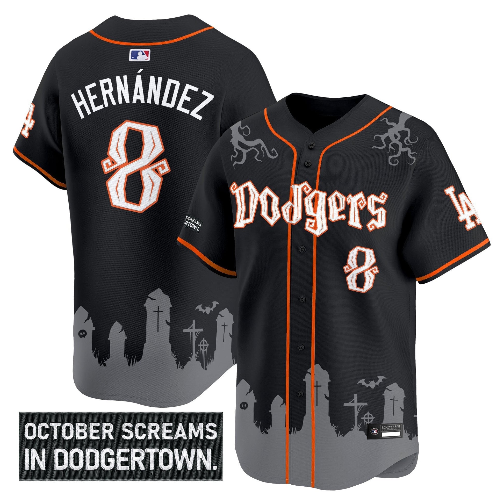 Men's Los Angeles Dodgers 'Halloween Edition' Premier Limited Jersey - Stitched