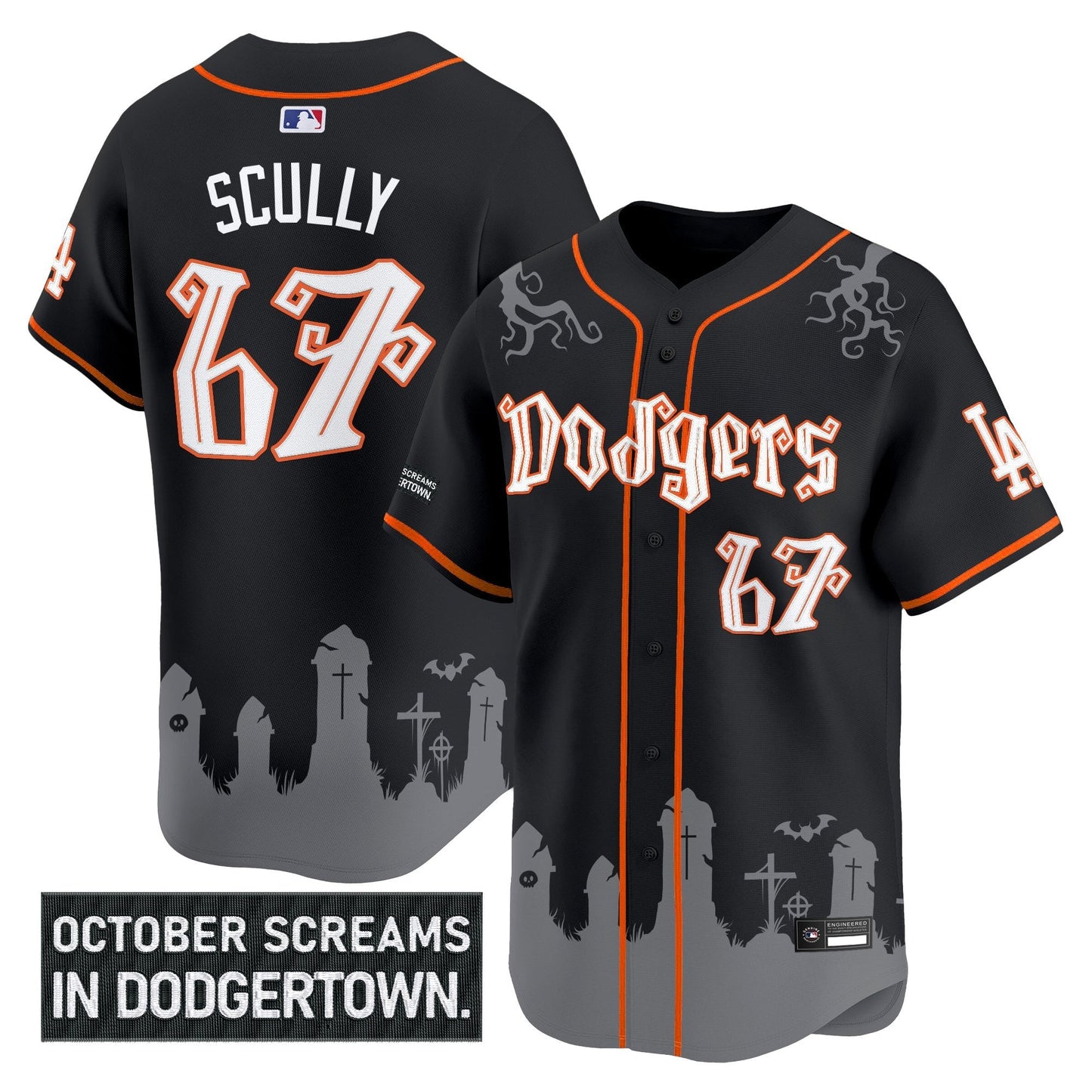 Men's Los Angeles Dodgers 'Halloween Edition' Premier Limited Jersey - Stitched