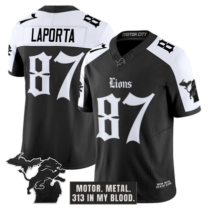 Men's Detroit Lions 'Gothic Motor Grit Edition' Vapor Limited Jersey V2 - All Stitched
