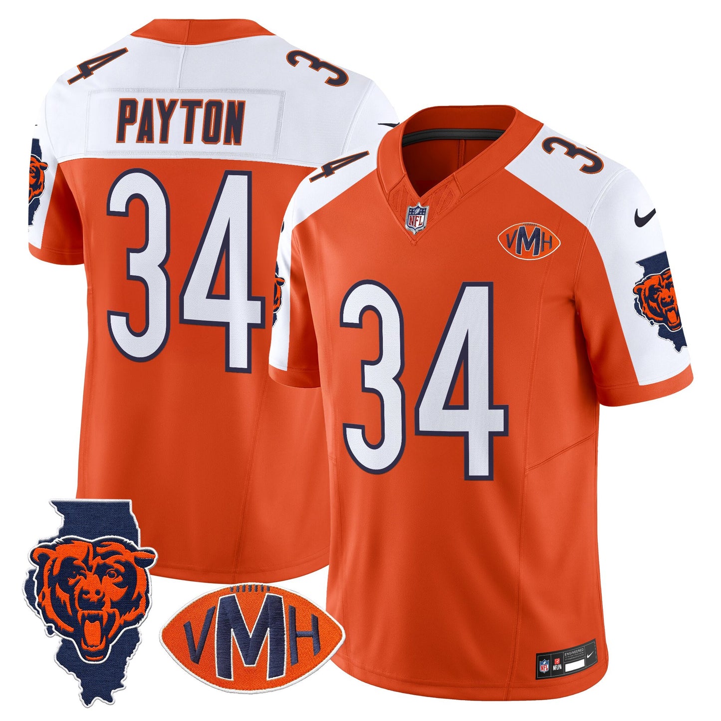 Men's Chicago Bears Virginia McCaskey Memorial Patch Vapor Jersey - All Stitched