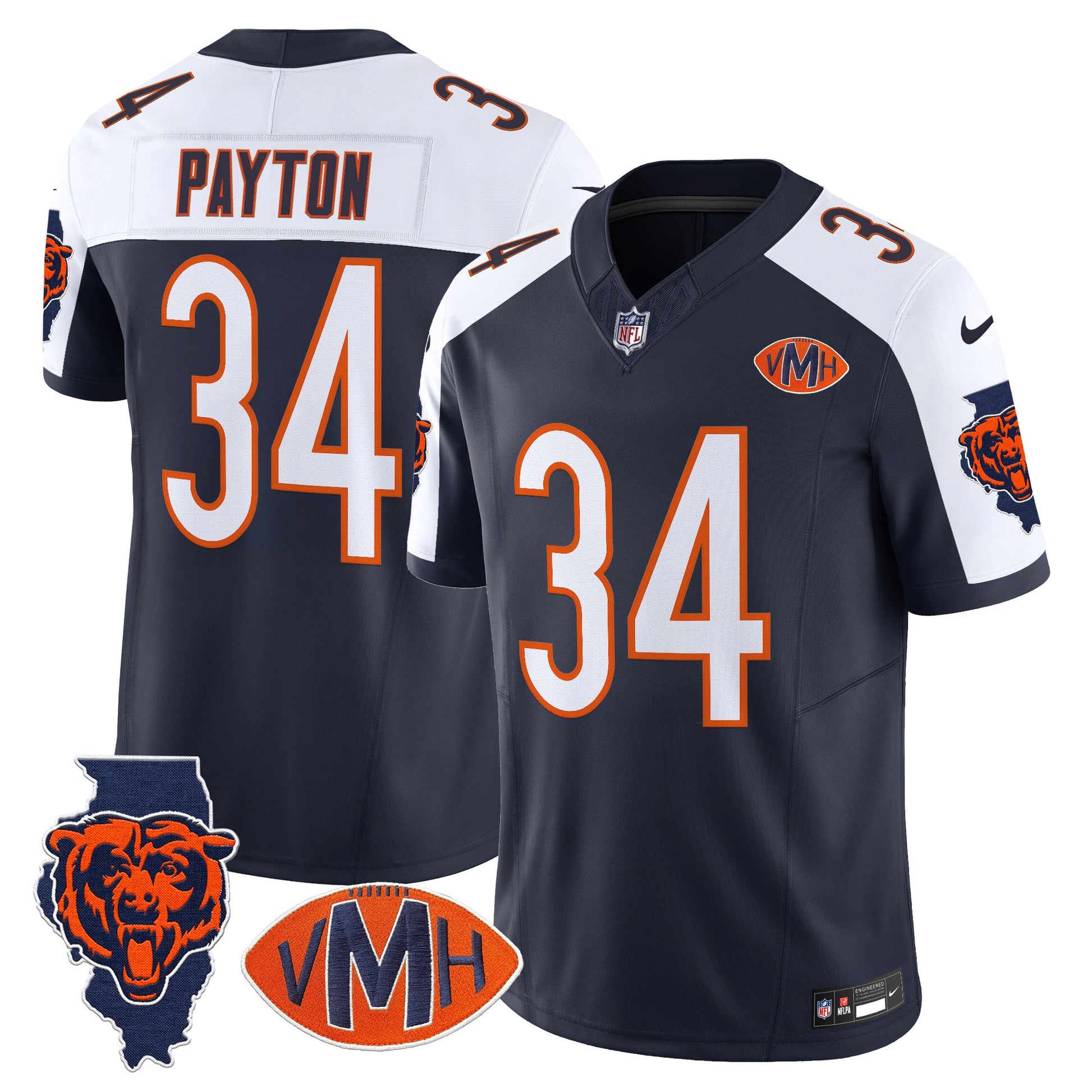 Men's Chicago Bears Virginia McCaskey Memorial Patch Vapor Jersey - All Stitched