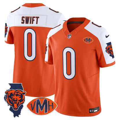 Men's Chicago Bears Virginia McCaskey Memorial Patch Vapor Jersey - All Stitched