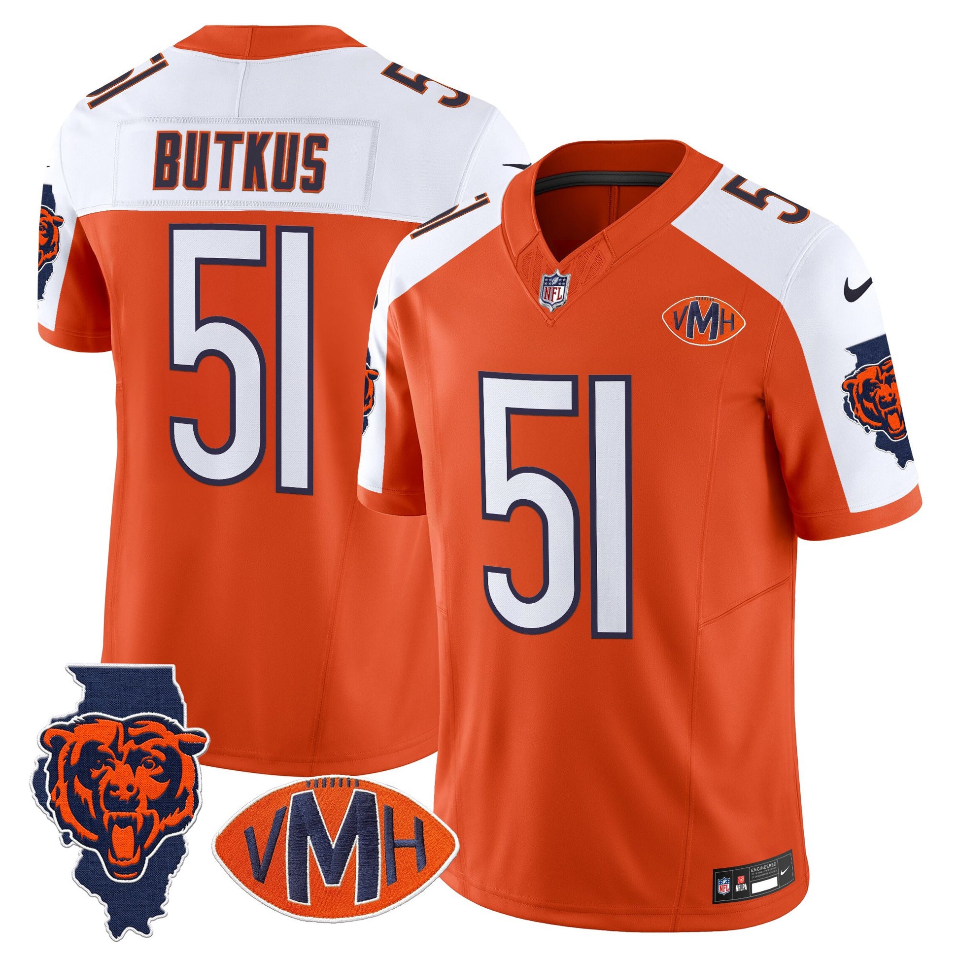 Men's Chicago Bears Virginia McCaskey Memorial Patch Vapor Jersey - All Stitched