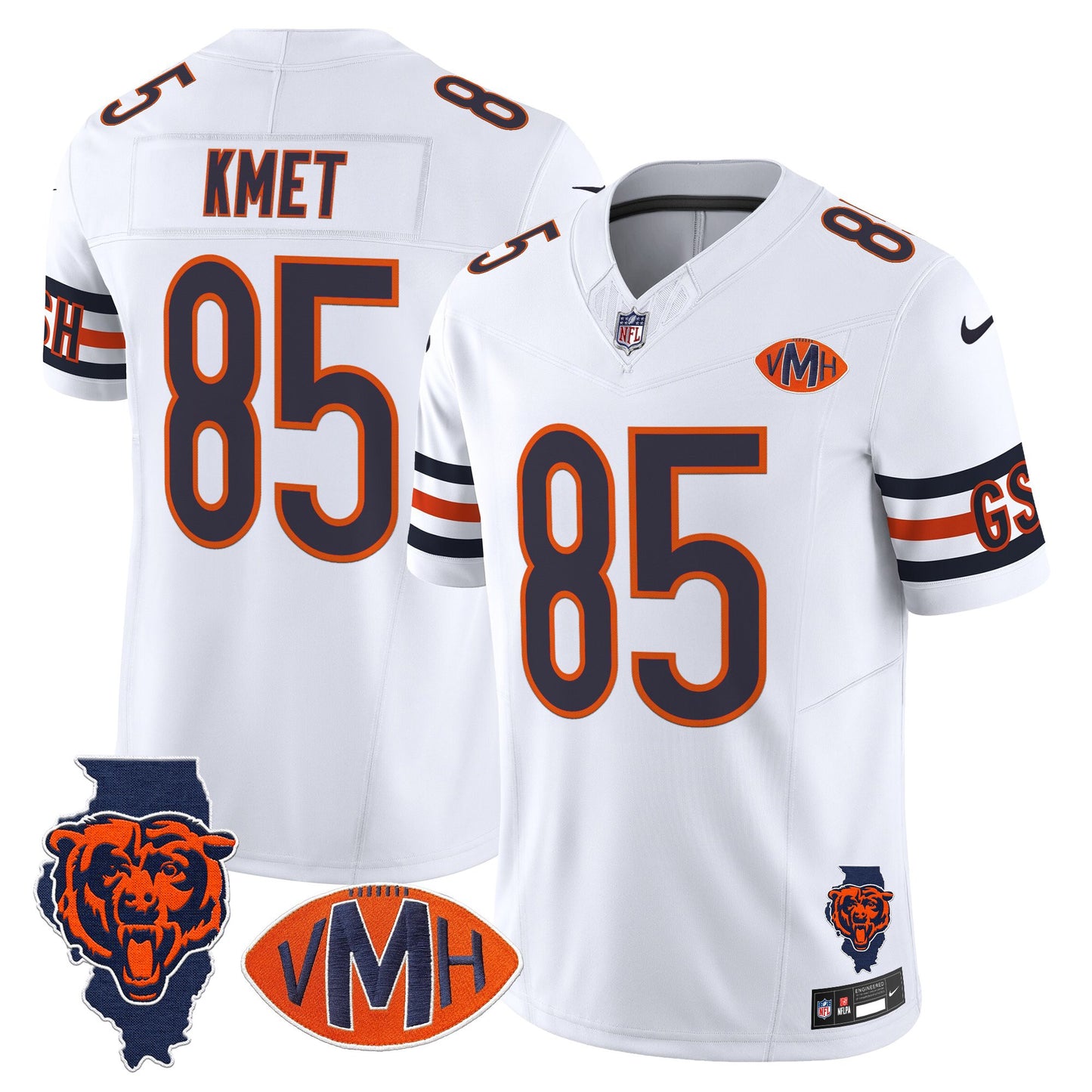 Men's Chicago Bears Virginia McCaskey Memorial Patch Vapor Jersey - All Stitched