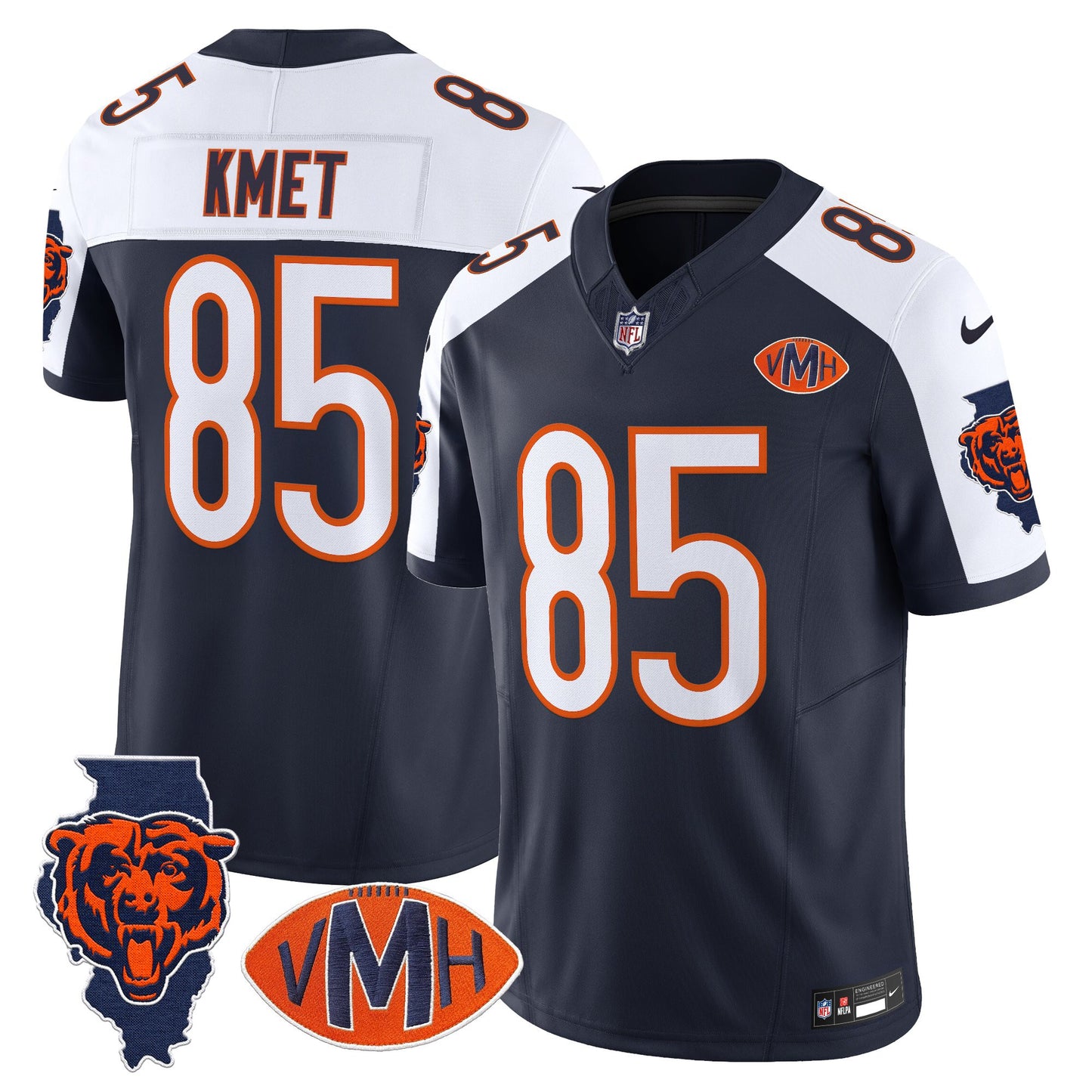 Men's Chicago Bears Virginia McCaskey Memorial Patch Vapor Jersey - All Stitched