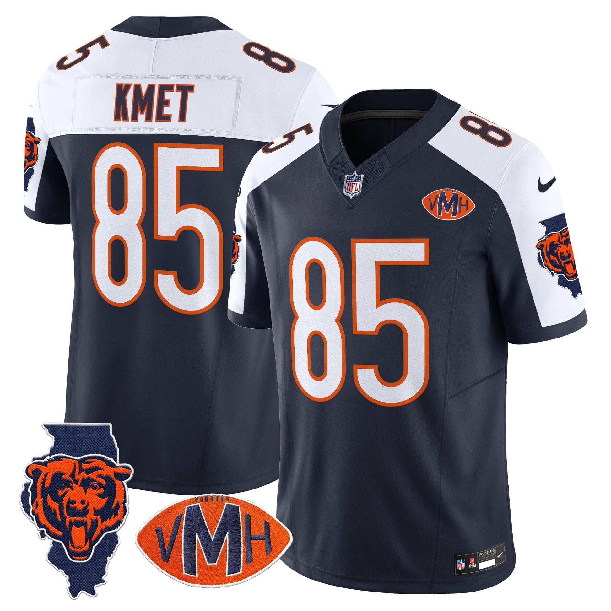 Men's Chicago Bears Virginia McCaskey Memorial Patch Vapor Jersey - All Stitched