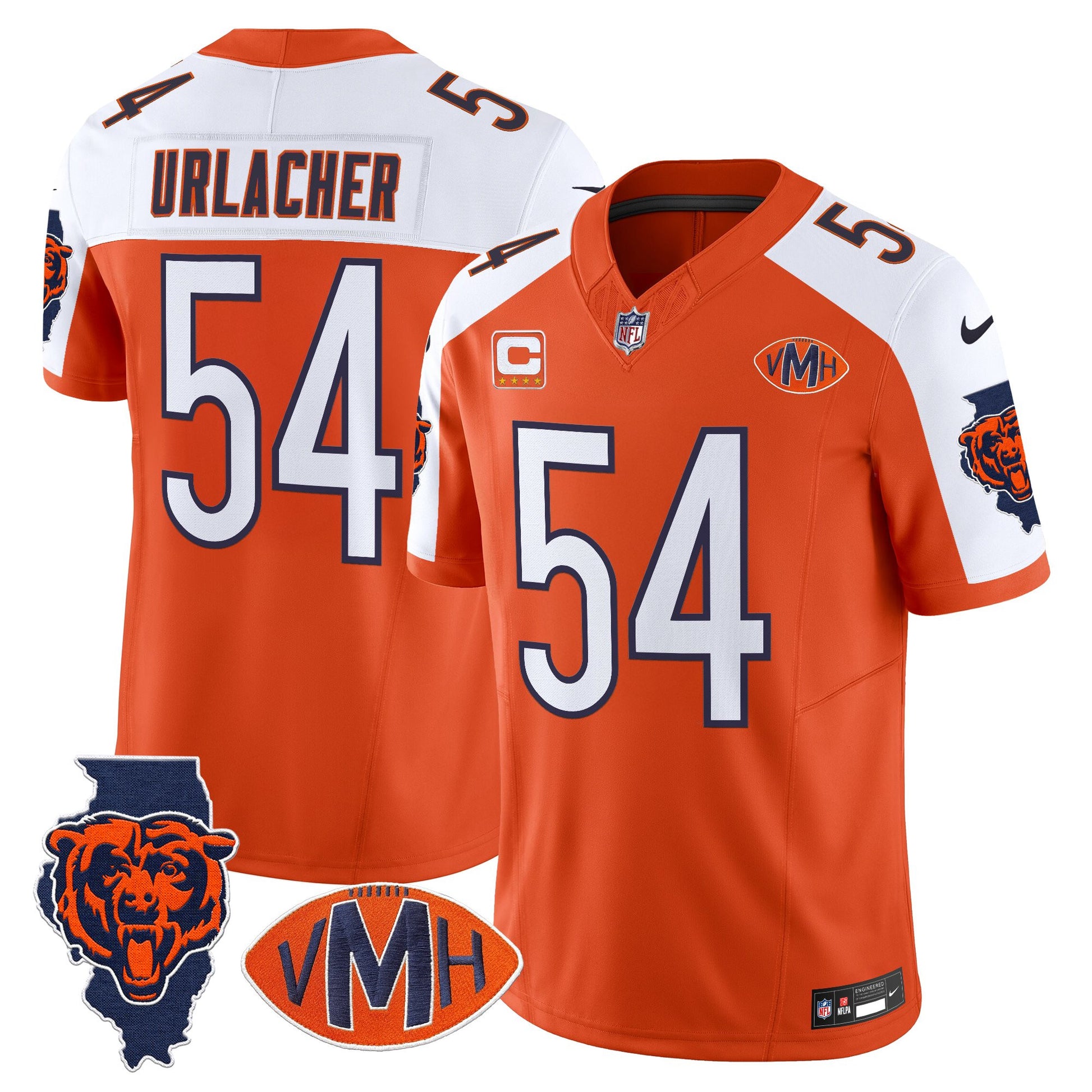 Men's Chicago Bears Virginia McCaskey Memorial Patch Vapor Jersey - All Stitched