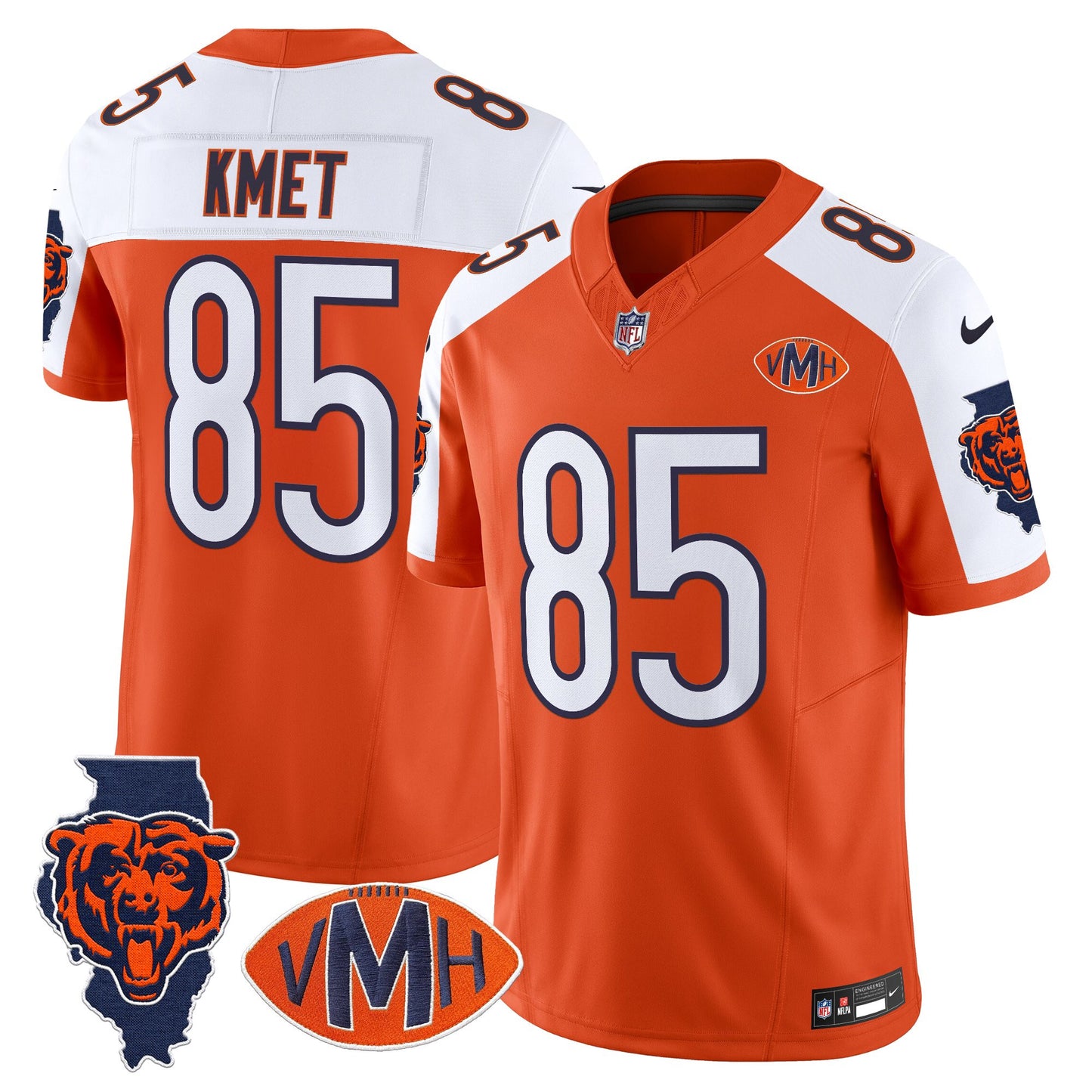 Men's Chicago Bears Virginia McCaskey Memorial Patch Vapor Jersey - All Stitched