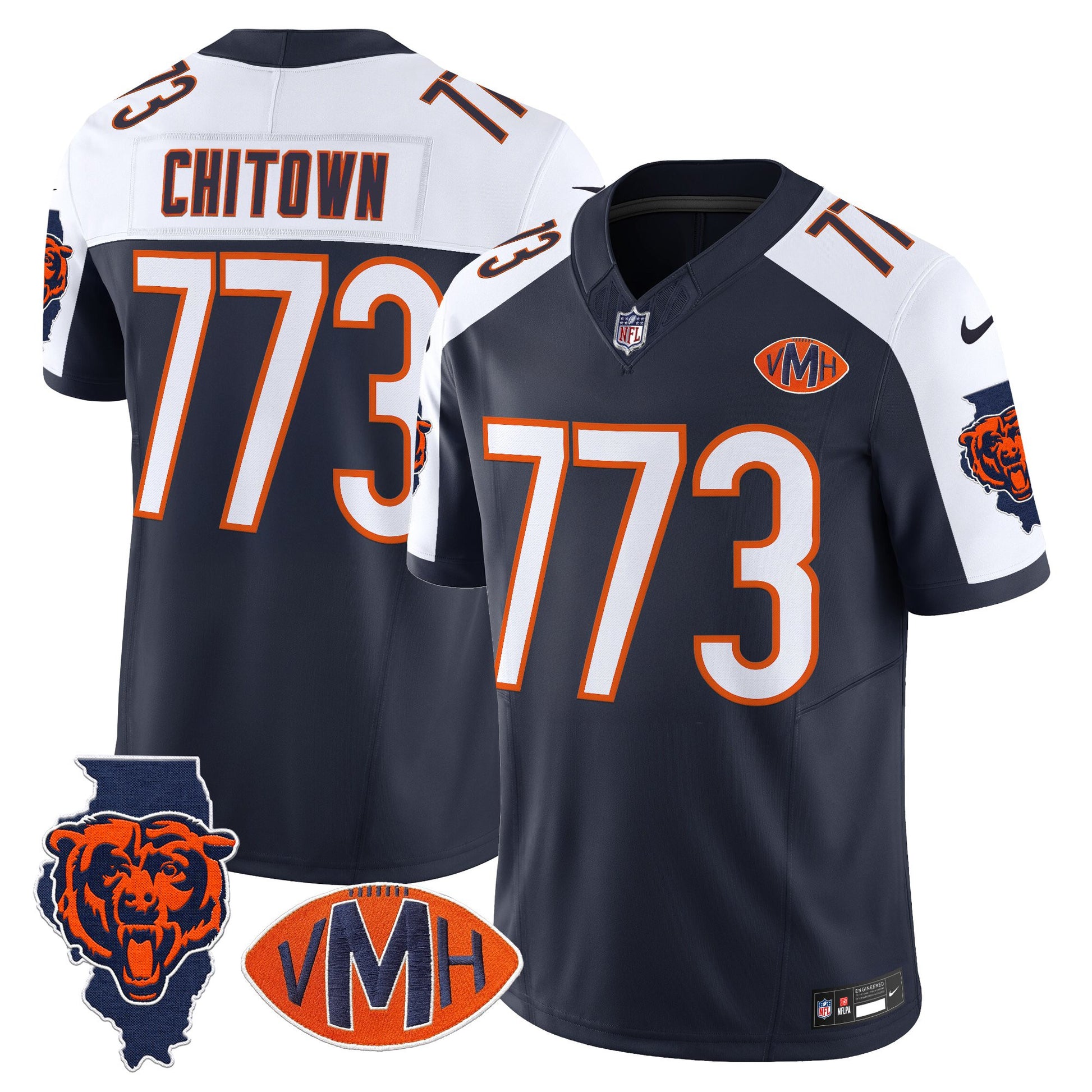 Men's Chicago Bears Virginia McCaskey Memorial Patch Vapor Jersey - All Stitched