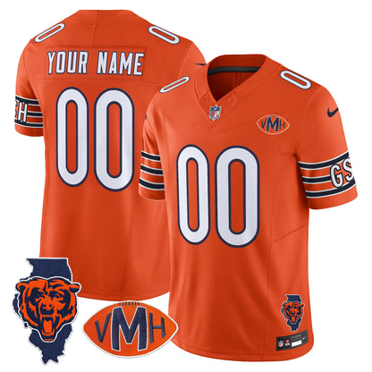 Chicago Bears Virginia McCaskey Memorial Patch Vapor Custom Jersey - All Stitched