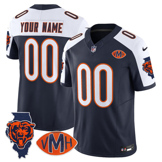 Chicago Bears Virginia McCaskey Memorial Patch Vapor Custom Jersey - All Stitched