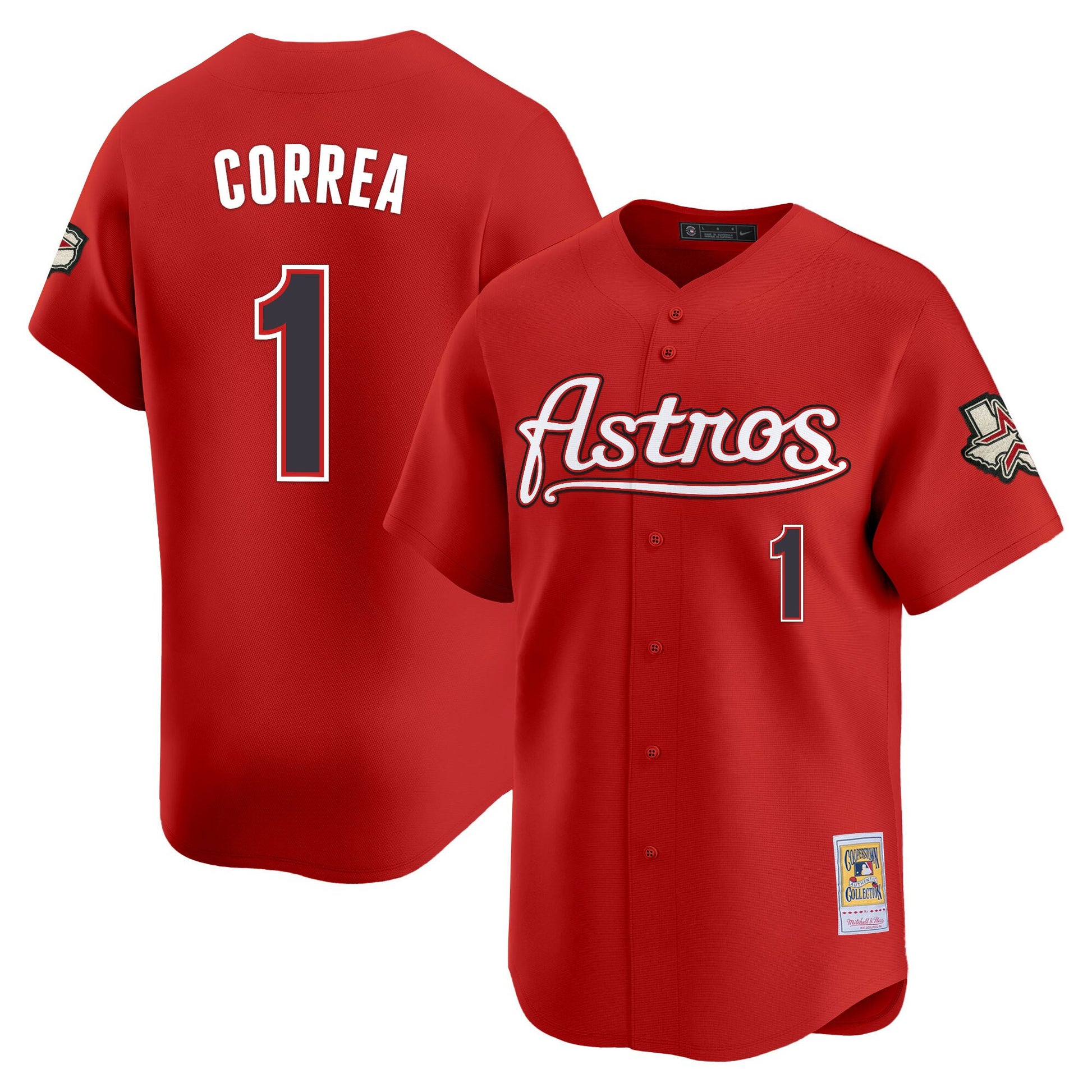 Men's Houston Astros Throwback Vapor Premier Limited Jersey - All Stitched