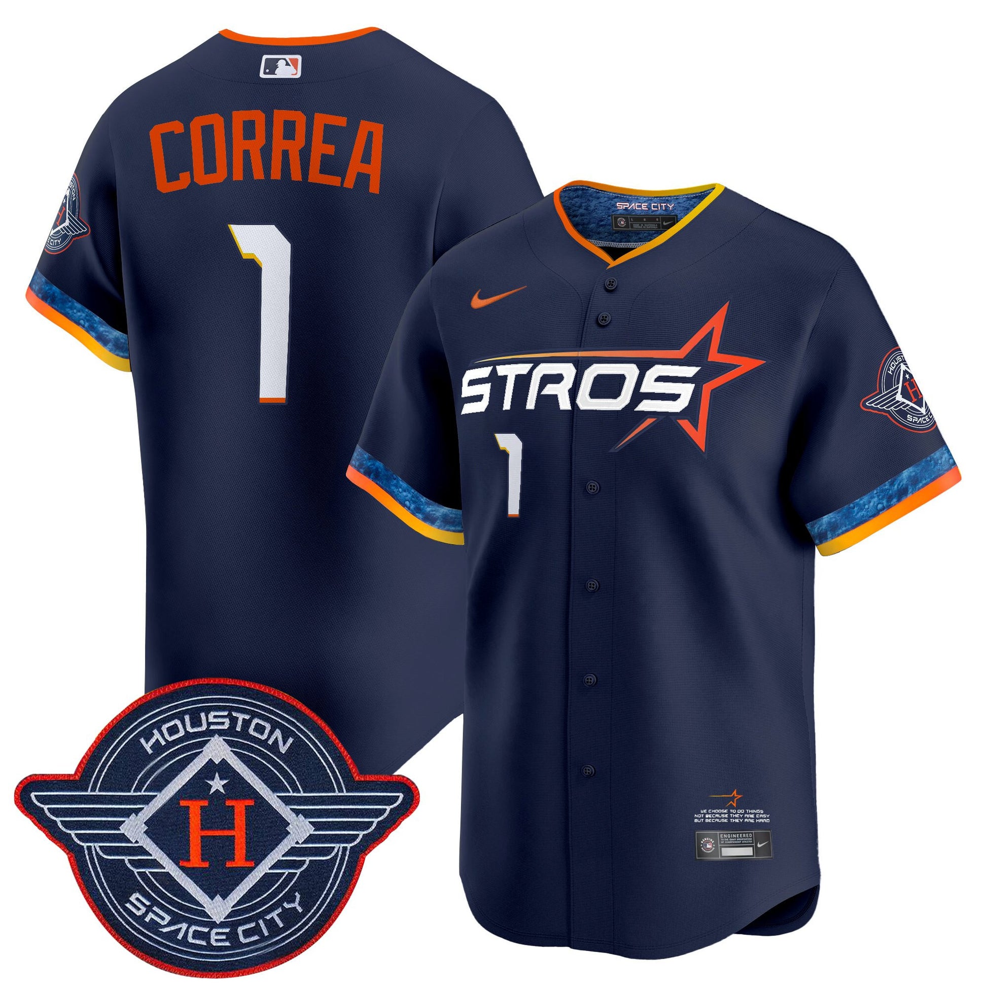 Men's Houston Astros 2025 City Connect Vapor Premier Limited Jersey - All Stitched