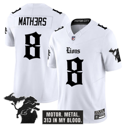 Men's Detroit Lions 'Gothic Motor Grit Edition' Vapor Limited Jersey - All Stitched