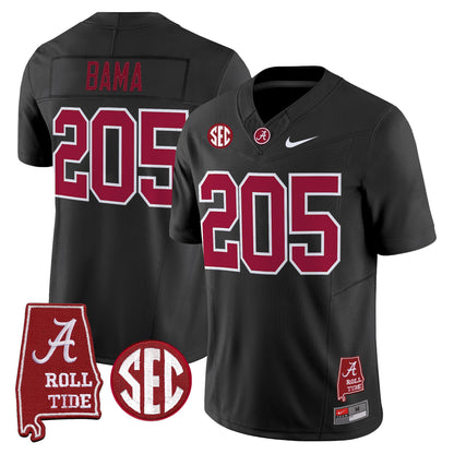 Men's Alabama Crimson Tide 2025 Vapor Limited Jersey - Alabama Map - All Stitched