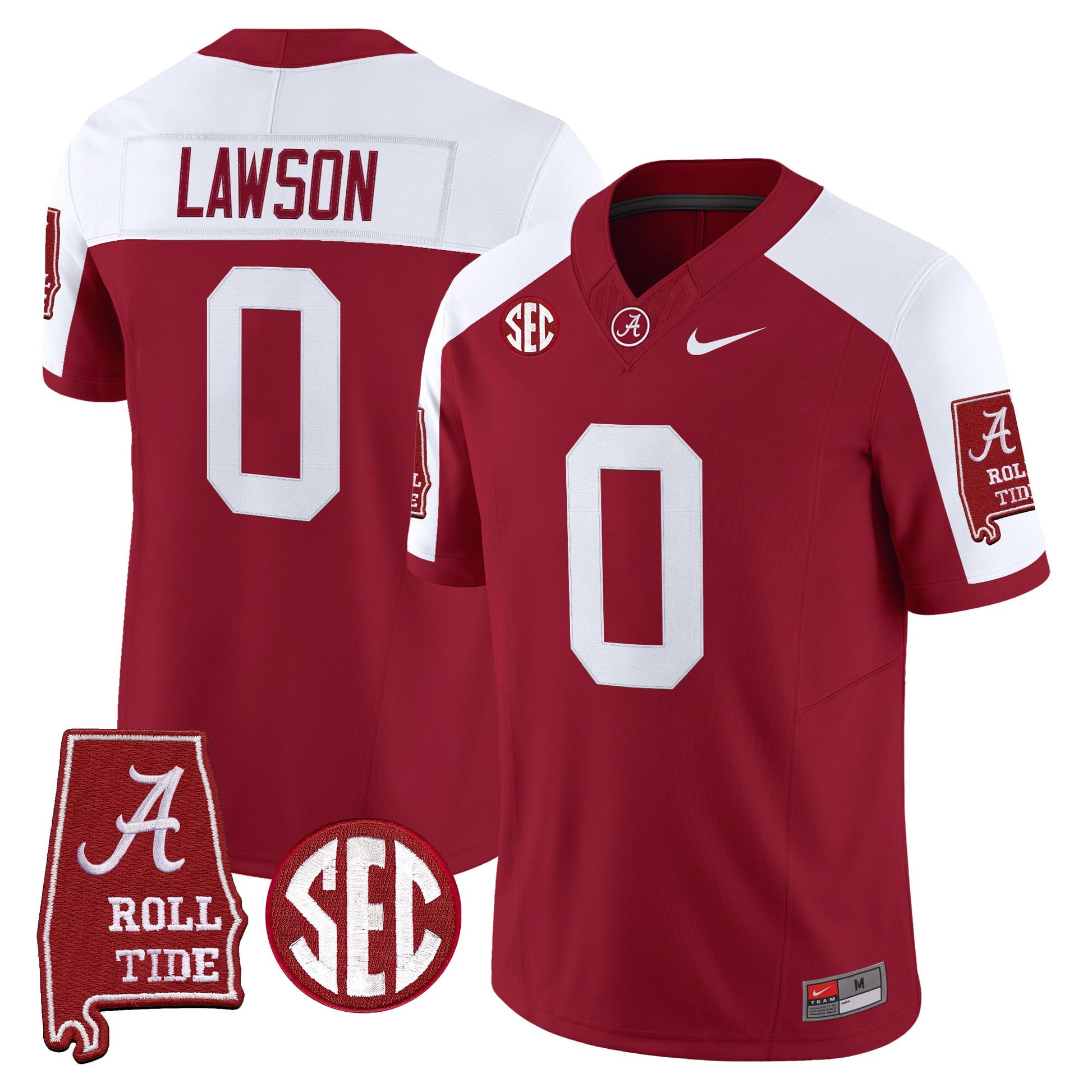 Men's Alabama Crimson Tide 2025 Vapor Limited Jersey - Alabama Map - All Stitched