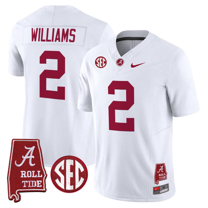 Men's Alabama Crimson Tide 2025 Vapor Limited Jersey - Alabama Map - All Stitched