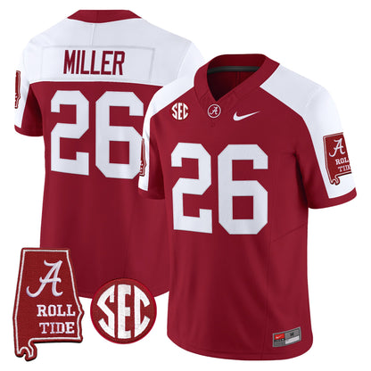 Men's Alabama Crimson Tide 2025 Vapor Limited Jersey - Alabama Map - All Stitched