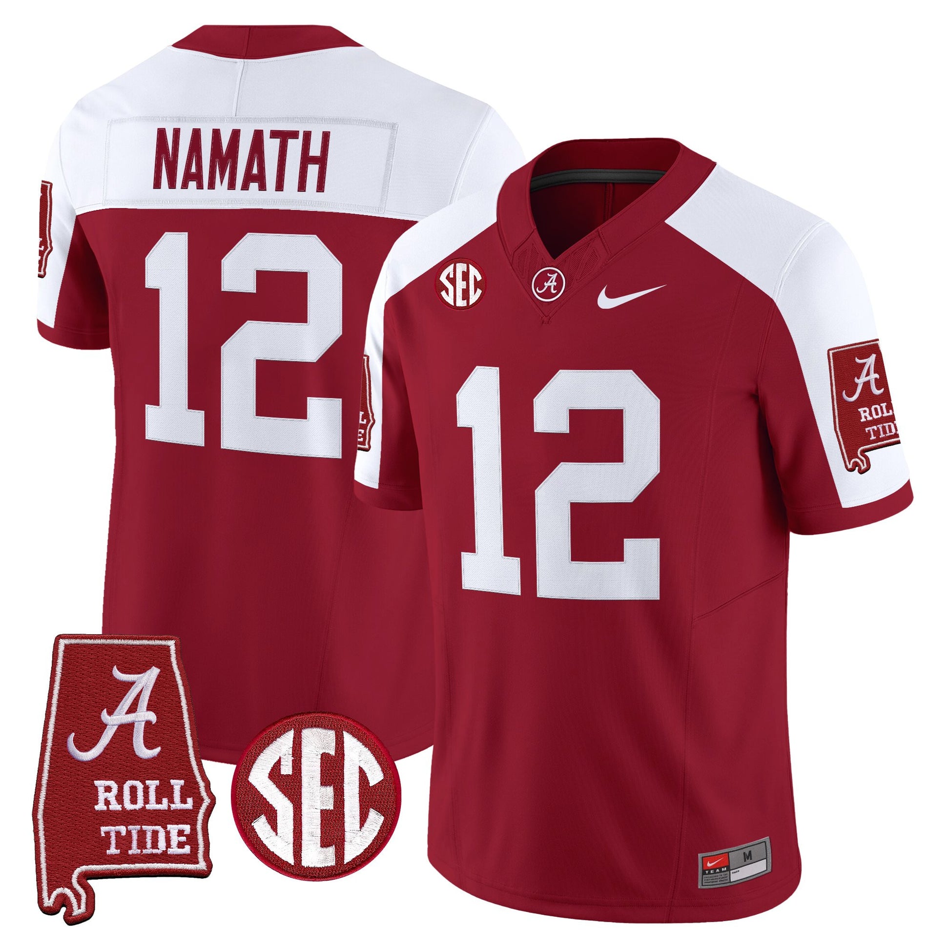 Men's Alabama Crimson Tide 2025 Vapor Limited Jersey - Alabama Map - All Stitched