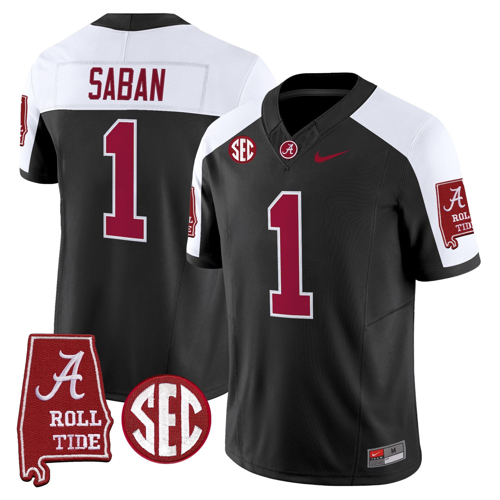 Men's Alabama Crimson Tide 2025 Vapor Limited Jersey - Alabama Map - All Stitched